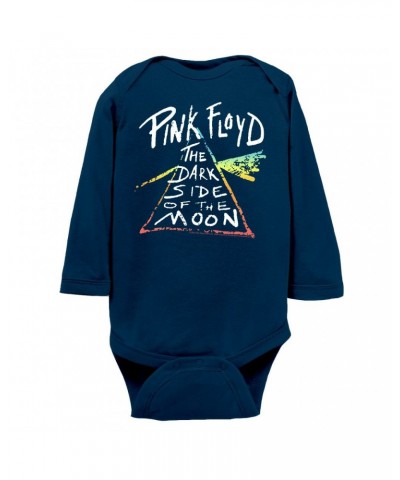 Pink Floyd Long Sleeve Bodysuit | Color Sketch Dark Side Of The Moon Ombre Bodysuit $10.12 Shirts