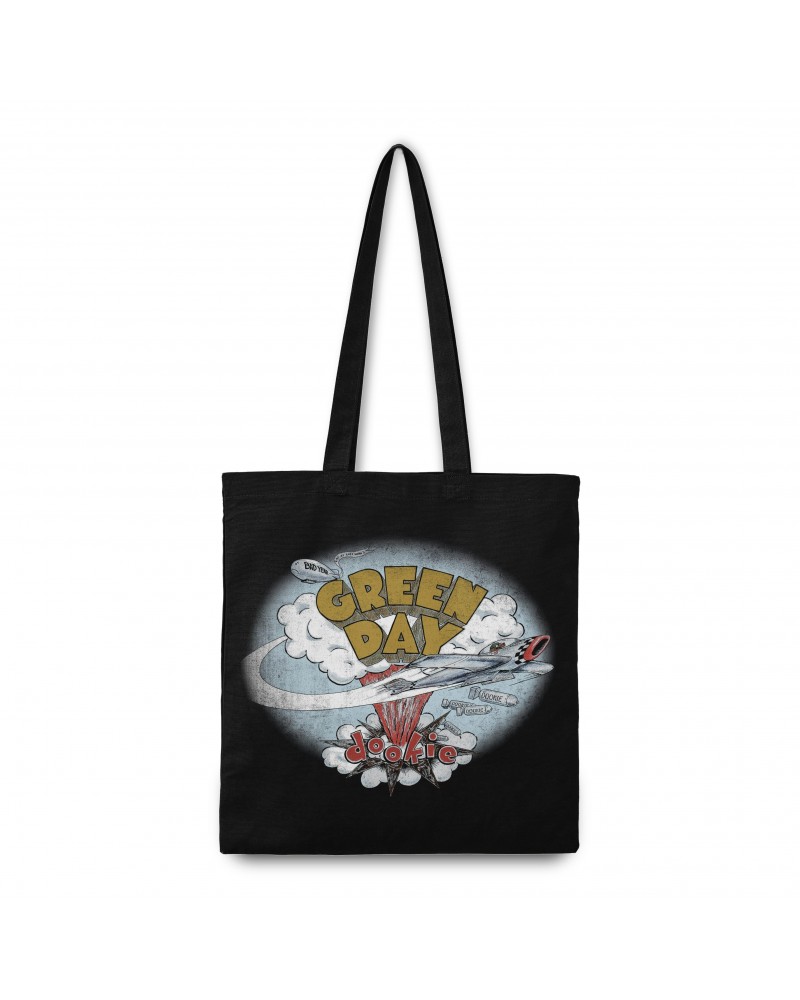 Green Day Rocksax Green Day Tote Bag - Dookie $5.38 Bags
