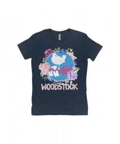 Woodstock Ladies' Boyfriend T-Shirt | Floral Shirt $12.23 Shirts