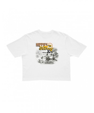 Woodstock Ladies' Crop Tee | Hippies Welcome 1969 Crop T-shirt $8.62 Shirts
